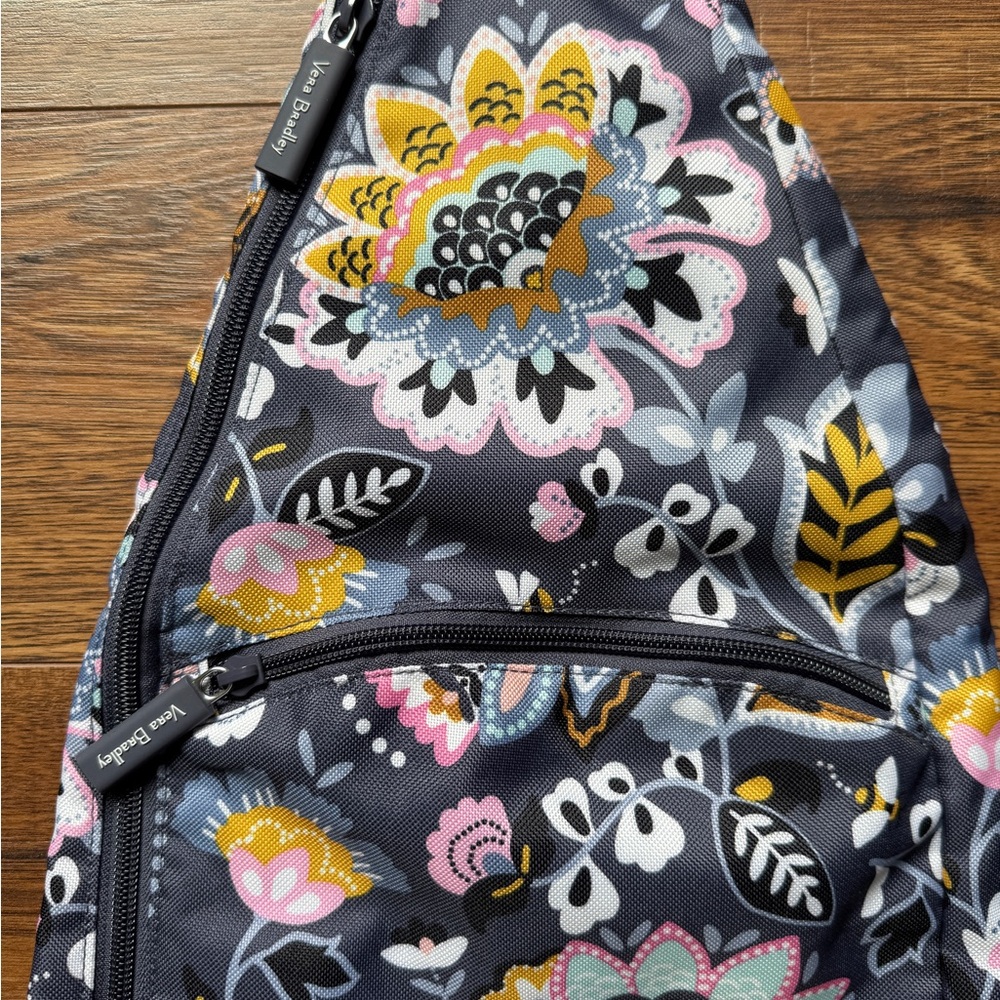 Vera Bradley Lighten Up Essential Sling Backpack Bag Charmont Meadow Pattern - Picture 3 of 9